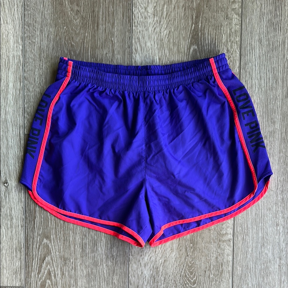 PINK Victoria's Secret Athletic Shorts Purple Red Elastic Waist